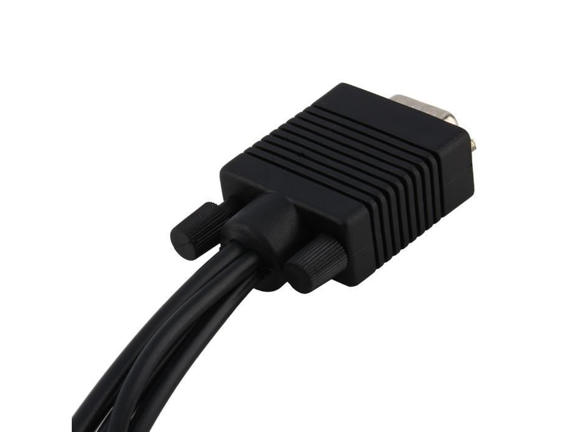 HURRISE Vga Svga para S-Video 3 Rca Av Tv Conversor de Áudio Conversor Adaptador Conversor Cabo Conector para Computador