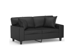 2-seater Sofa, 2-seater Sofas Vidaxl Preto Couro Artificial (n/a)