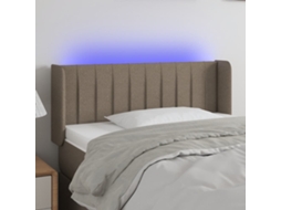 Vidaxl Cabeceira De Cama C/ Luzes Led 103x16x78/88cm Cinza-acastanhado