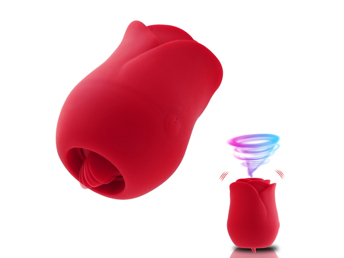 Vibrador De Suco De Lngua Rosa Para Mulheres (vermelho)