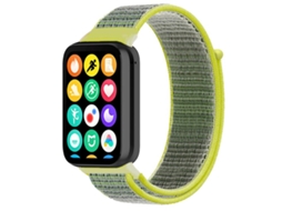 Bracelete para Redmi Watch 6 / 5 / 4 em nylon com velcro amarelo brilhante