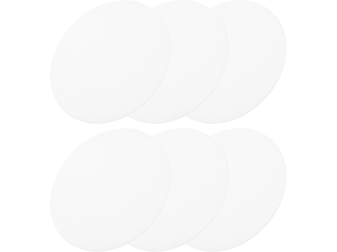Conjunto de 6 Placas Difusoras Redondas Brancas em Policarbonato para Luminárias de Embutir Led, Transmissão Antirreflexo. SFUSHOS