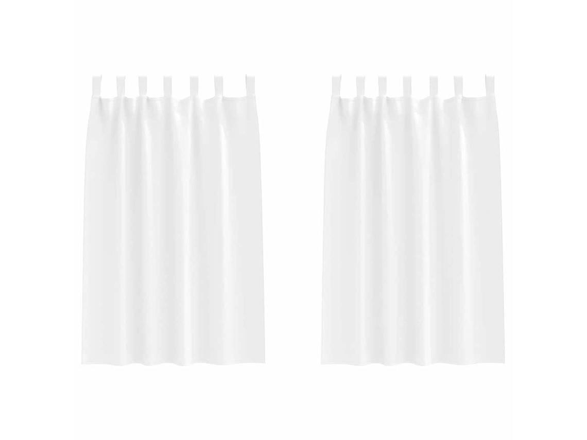Maison Exclusive - Cortinas Blackout Com Argolas 2 Pcs Branco Puro 175 X 140 Cm