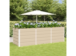 Vidaxl Floreira Ivory 240 X 80 X 75 Cm Aço