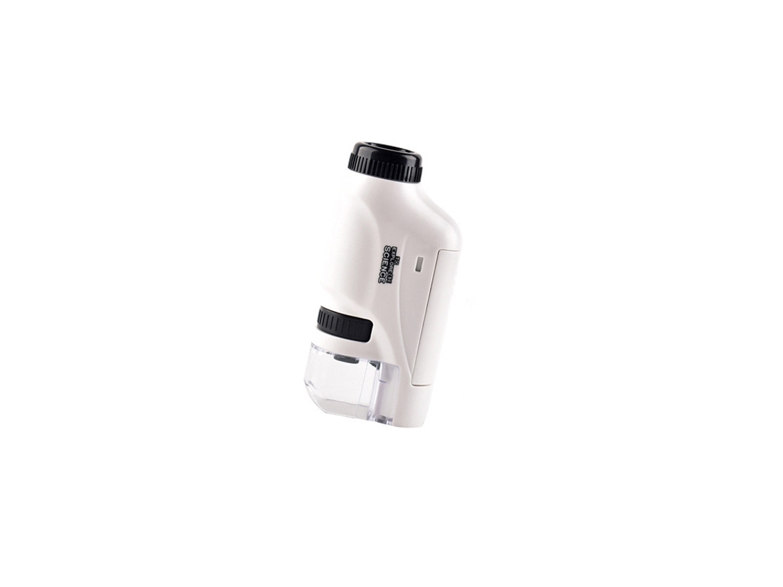 Microscópio de Bolso 60x, 120x, Microscópio de Bolso Portátil para Crianças, Microscópio de Mão com Luz Led BRILVIBERA