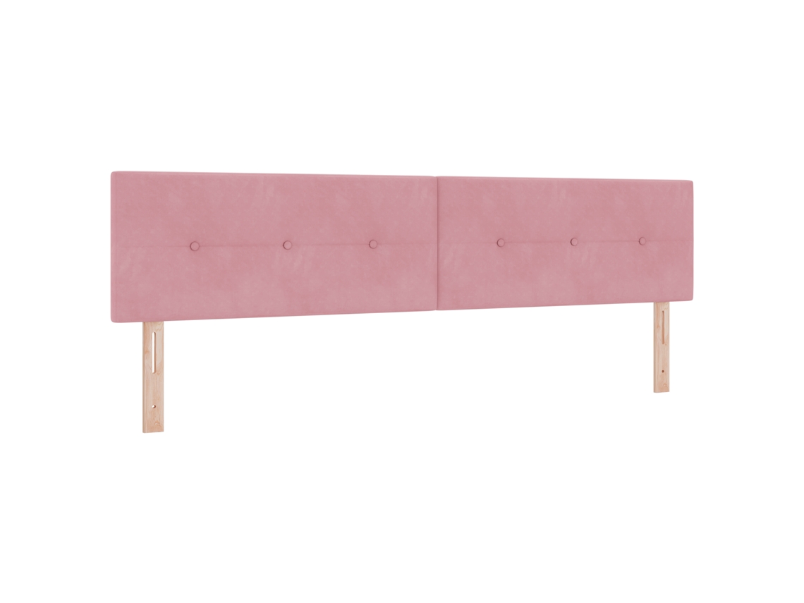 Conjunto 1 Cabeceira Estofada Vidaxl Rosa Veludo (200 Cm)