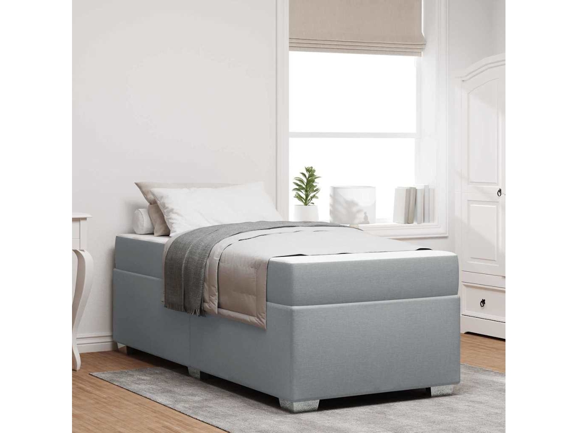 Vidaxl Estrutura Da Cama Cinzento-claro 100 X 200 Cm Tecido