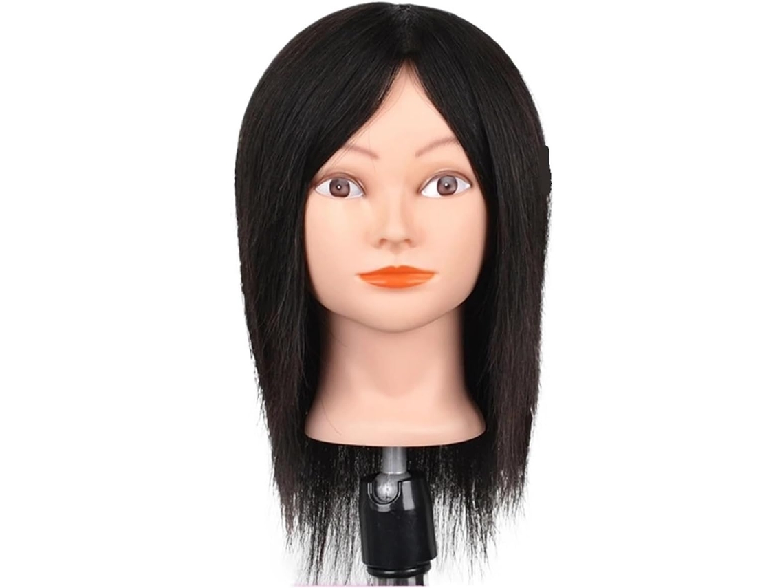 Cabeça de Manequim SFUSHOS com Cabelo 100% Humano, 25-45cm