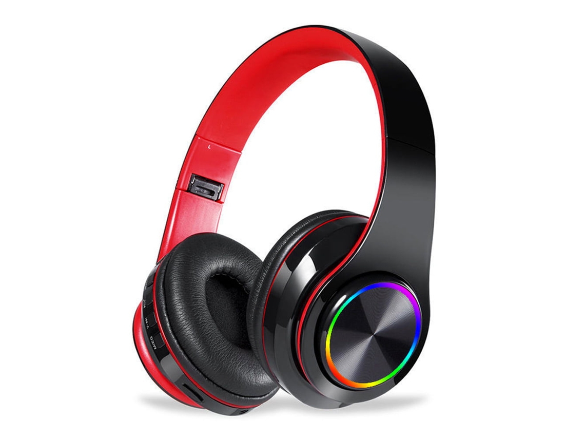 Fones de Ouvido para Jogos com Cancelamento de Ruído Samuriiron com Microfone Estéreo Cor Vermelha