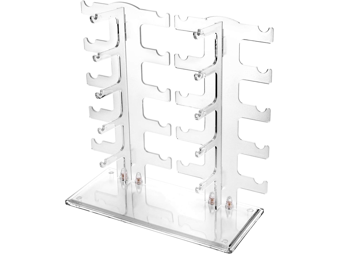 Suporte para Óculos de Sol de 2 Fileiras, Expositor Transparente AQUAFORGE