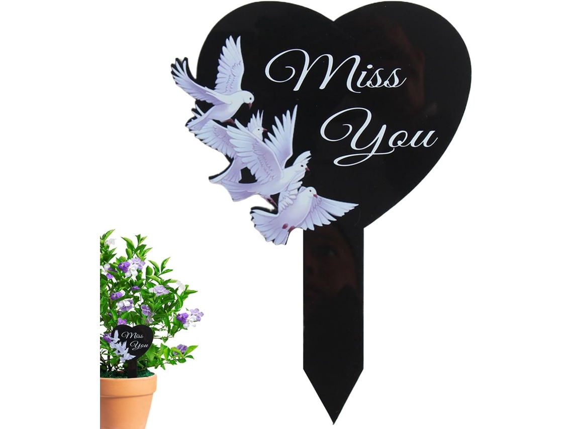 Placas Comemorativas para Sepulturas Estacas Memoriais, Decorações para Cemitério em Homenagem À Mãe, em Acrílico CHABERLU