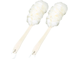 Escova Corporal Gatuida Easy Reach Para As Costas, 2 Unidades, Com Cabo Longo Em Pe Branco Para Banho E Esfoliação