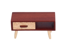 Mali gaveteiro de Tv para Casinha de Boneca Miniatura de Madeira 1:12 Brinquedo Decorativo
