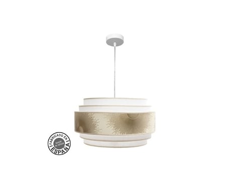 Pingente Nepal 5p 3xe27 Branco/dourado Regx50x50cm Fabrilamp