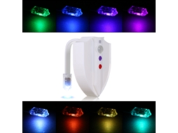 Lâmpada Led para assento de vaso sanitário com sensor de movimento, 8 cores e esterilização uv ip65 | S/MARCA