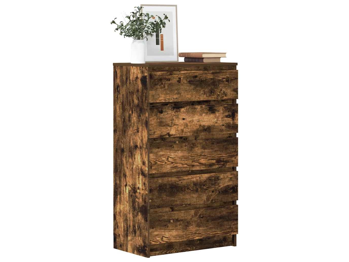 Mueble Cajón 60x36x103 cm Madera Roble Ahumado Deriv.