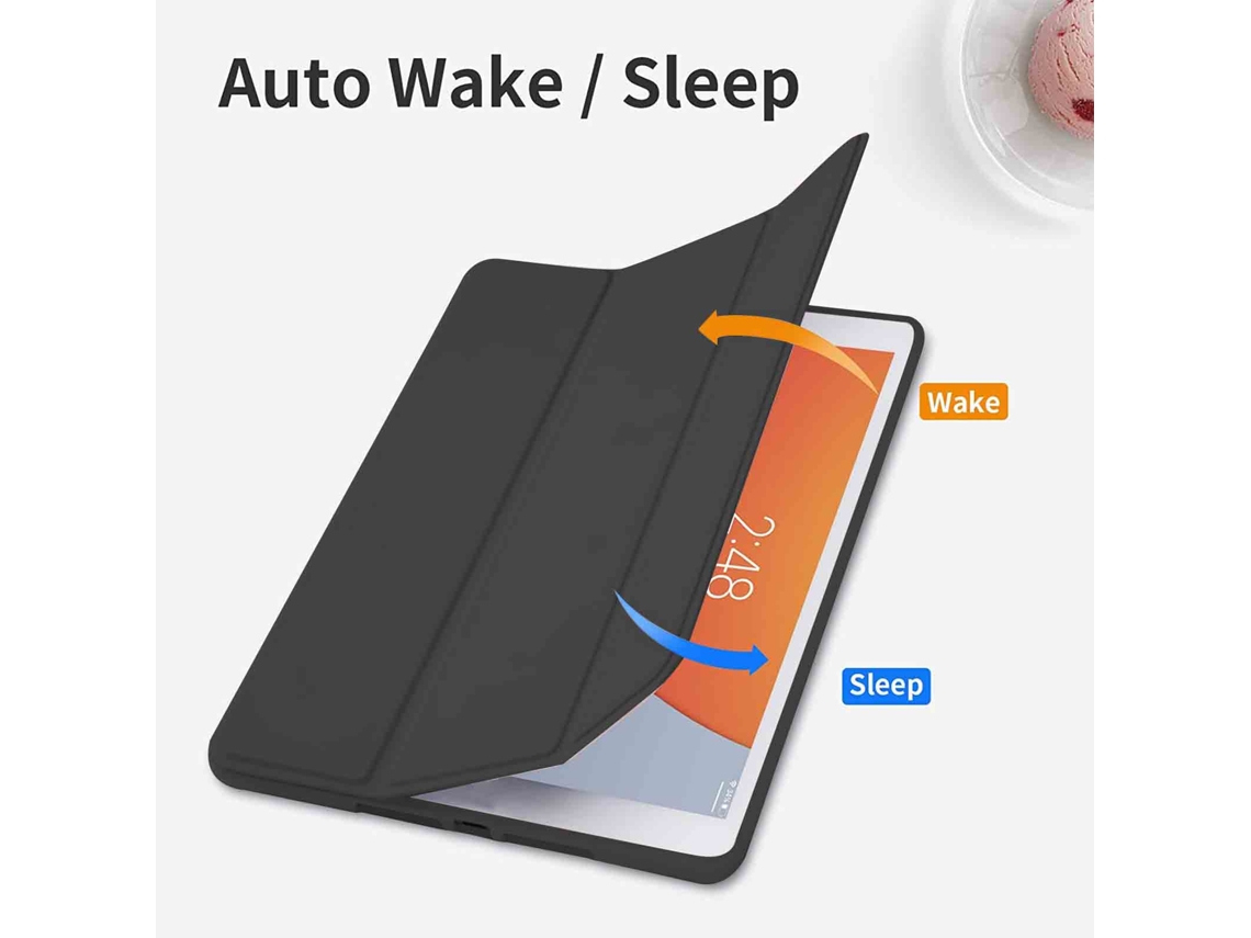 Speedy-capa Protectora Para Ipad 10.2 Polegadas (2021/2020/2019) Com Recipiente Para Lápis E Função Auto Sleep Wake