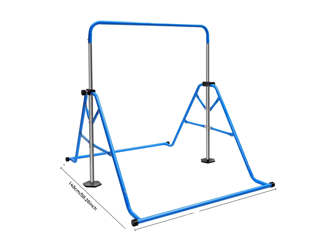 Barra De Ginástica, Carga Máxima 100kg, Altura Ajustável 115-155cm, Design Compacto