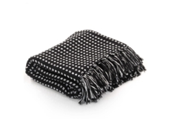 Throw, Throws Vidaxl Preto Algodão (125 X 150 Cm)