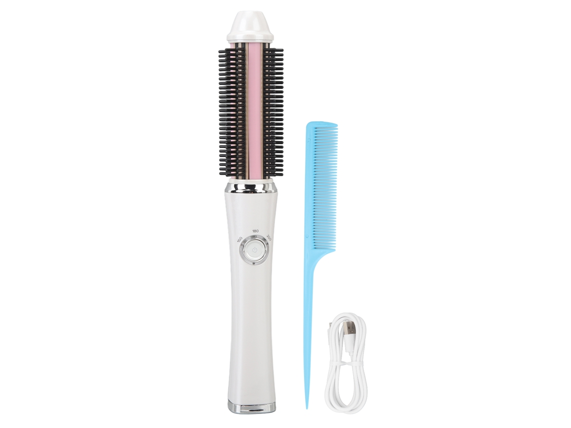 Pente De Cabelo Sem Fio Com 3 Níveis De Temperatura Anion Anti-estática Recarregável Via Usb