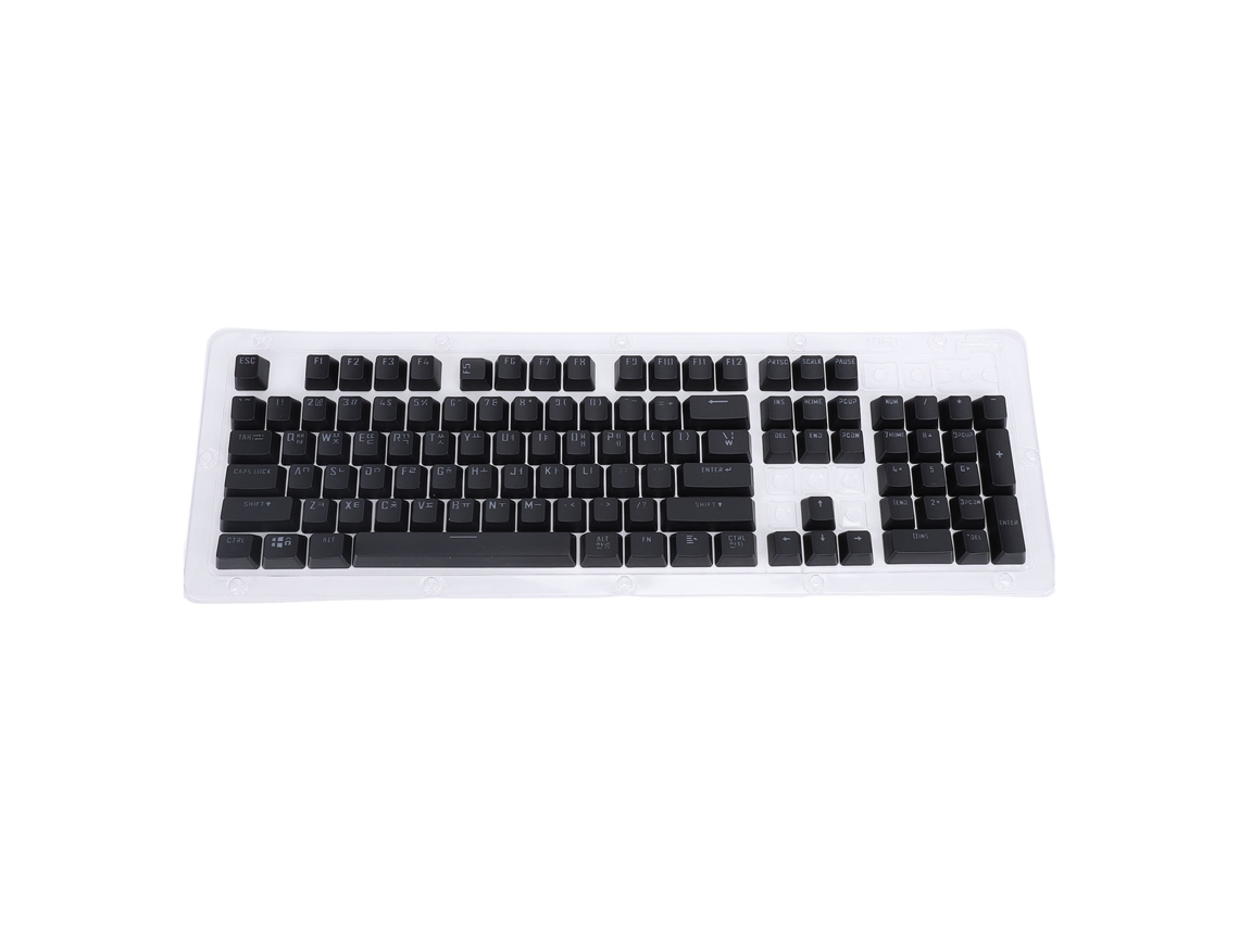 Conjunto De Teclas Abs Coreanas De 104 Peças Para Substituição Em Teclados Mecânicos De 61-104 Teclas Preto