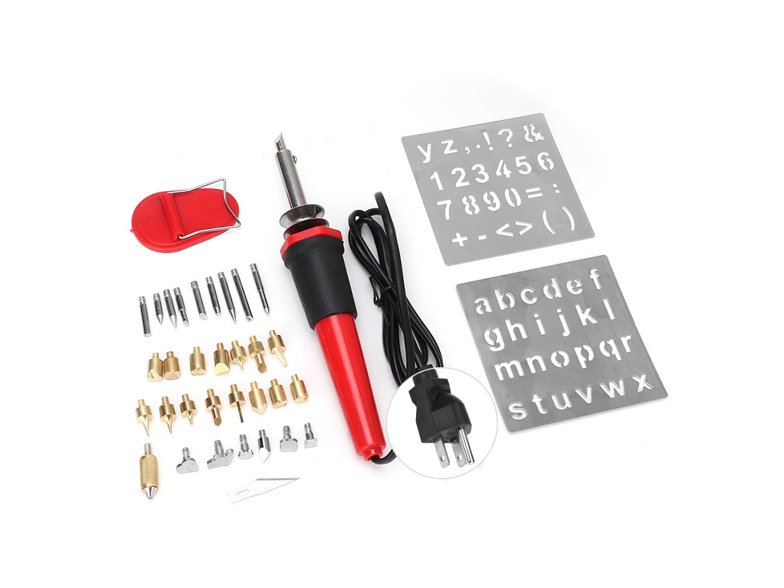 Kit De Soldadura 37 Em 1 Laxiscreed Com Função De Queima De Madeira E Gravação