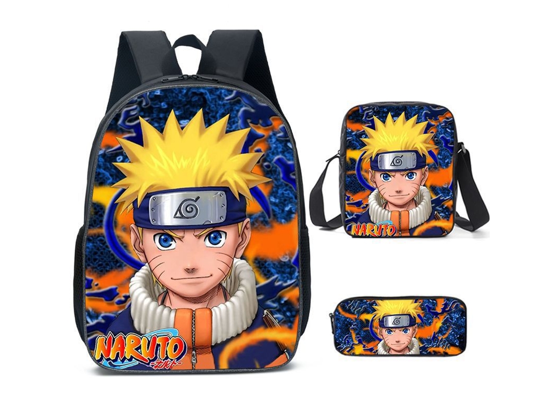 Conjunto Escolar 3 Peças, Estampa De Desenho Animado Com Mochila, Estojo E Bolsa De Ombro
