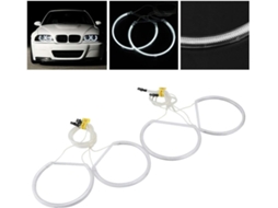 Sonew Título Anéis De Halo Ccfl Brancos Para Carro, Luz De Alto Brilho Adequada Para E46, Material Durável De Acrílico +