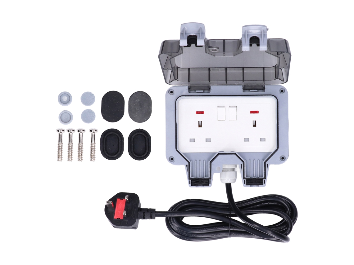 Tomada Ip66 Exterior com Chave e Cabo 3m S/MARCA