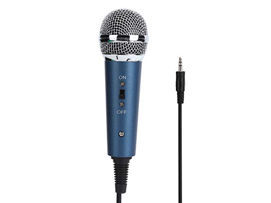 Microfone de Mão Microfone Condensador Cardióide com Fio com Adaptador de Áudio Us-Shaped de 3,5 Mm Monitoramento em Tempo Real para Karaokê de Co