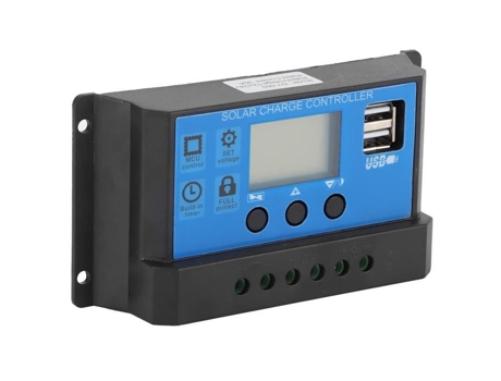 Controlador Solar 30a 30a Lcd Controlador De Carga Solar Identificação Automática 12v 24v Controle Pwm Duokon