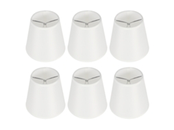 Conjunto de 6 Abajur de Tecido para Lustre E14 Lâmpada Parede Decoração Metal Pvc Branco S/MARCA