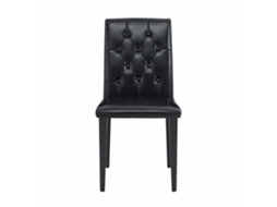 Conjunto de 4 cadeiras de jantar - luxo discreto, pés em metal preto, design moderno e versátil - preto