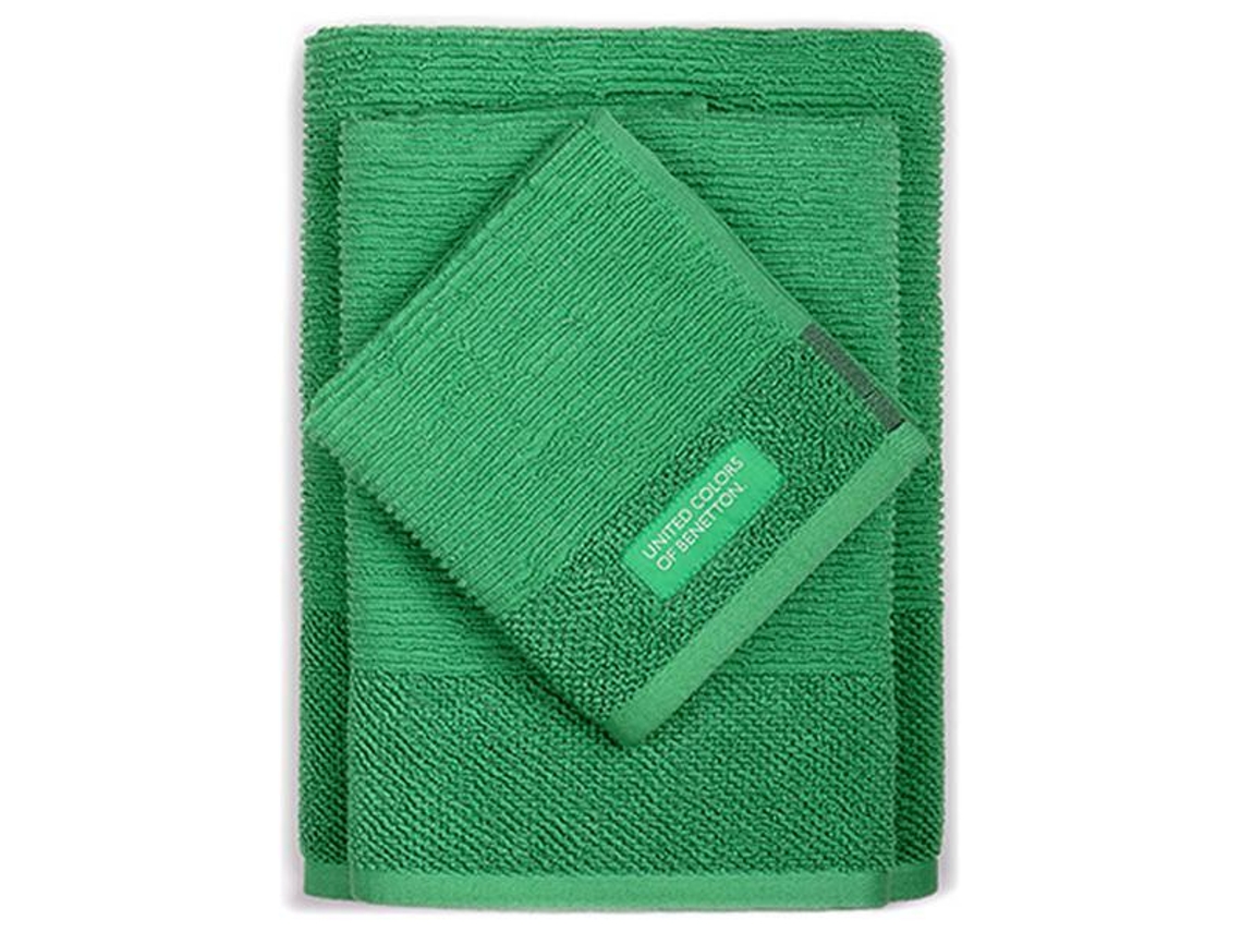 Jogo de Toalhas Benetton Rainbow Verde 3 Pcs