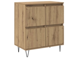 Conjunto 1 Buffet Moderno Vidaxl Castanho Derivados De Madeira (60 X 35 X 70 Cm)