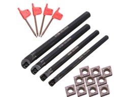Laxiscreed Kit De Ferramentas Para Torno De Metal Com Inserções De Carbeto Para Precisão Em Pequenos Furos