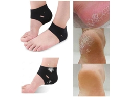 2026-calcetines Hidratantes De Gel De Silicona Para Talón, Reduce Presión, Par, Negro