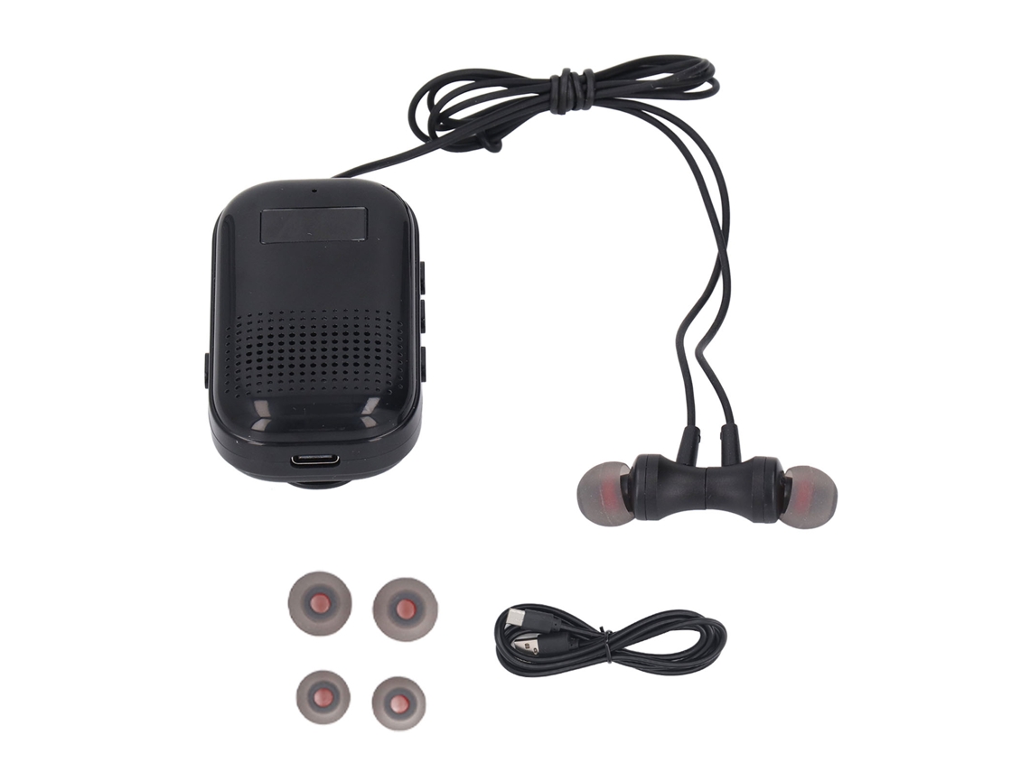 Mali fone de Ouvido Bluetooth Retrátil com Clip Suporte Cartão de Memória Fm Rádio Mp3 Player 800mah