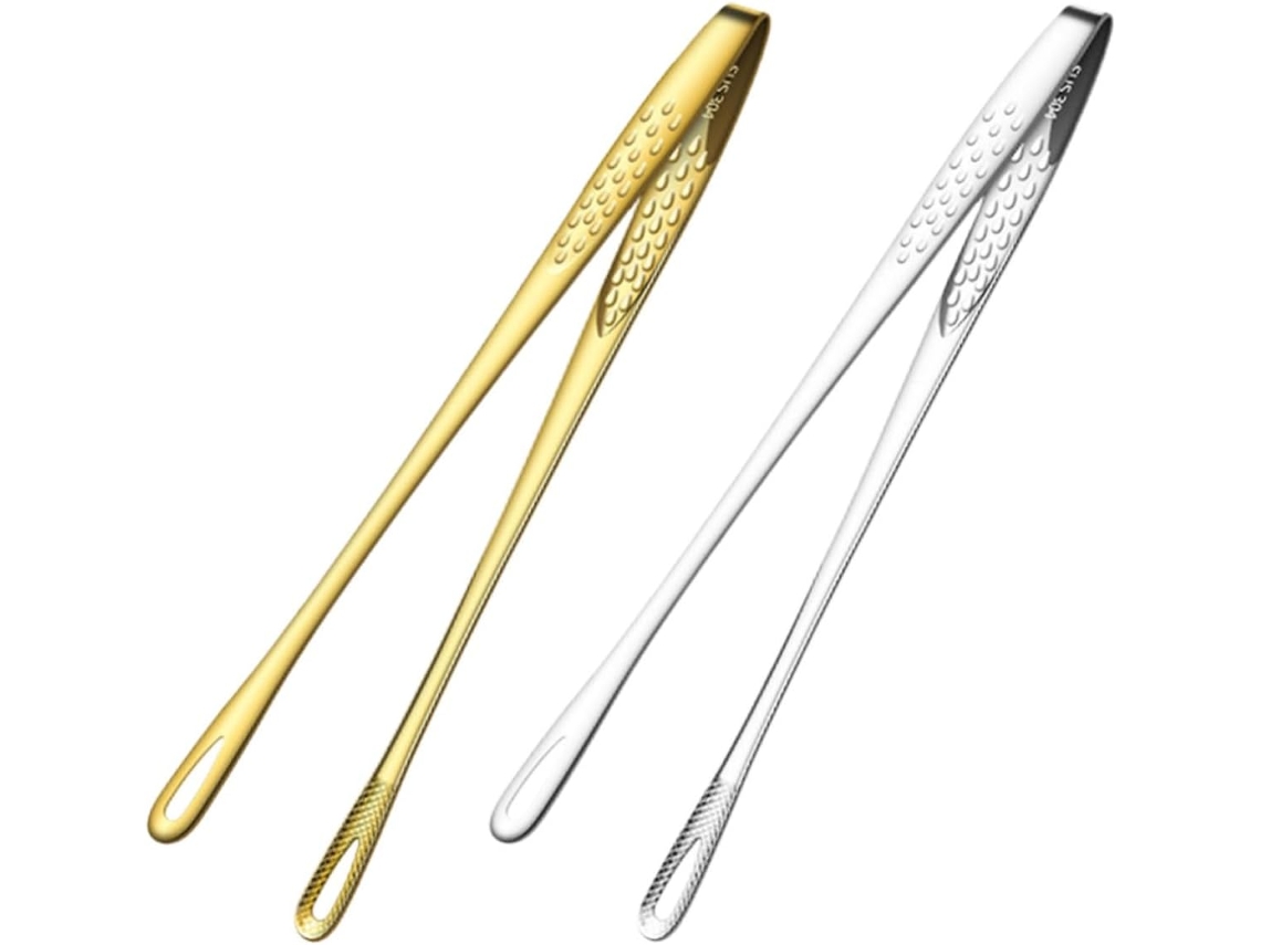 Conjunto De 2 Pinças Cozinha Fenical Em Aço Inoxidável 304-resistentes E Fáceis Limpar, Ideais Para Churrascos Em Casa E