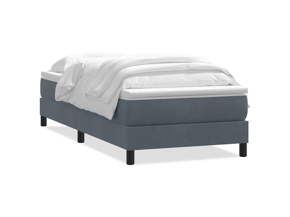 Box Spring Bed, Box Spring Beds Vidaxl Cinzeto Veludo (80 X 210 Cm)