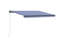 Toldo Retrã¡til Manual 450x300 Cm Azul E Branco Dkd Home Decor