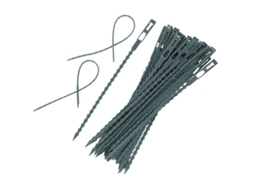 Abraçadeiras Flexíveis para Jardim, Reutilizáveis ​​e Ajustáveis ​​em Formato Espinha de Peixe, Multifuncionais AQUAFORGE (100 Unidades, 17 Cm)