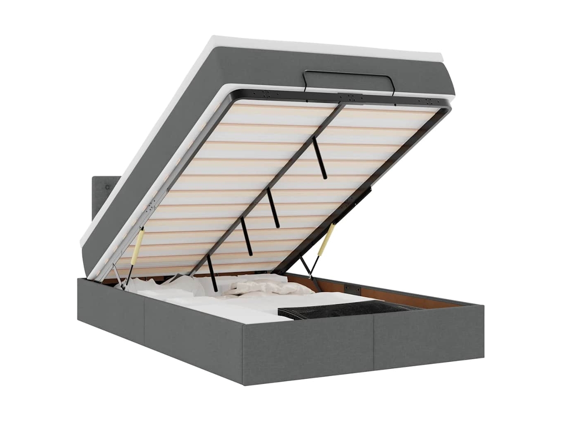 Ottoman Bed Frame, Ottoman Bed Frames Vidaxl Cinzeto Tecido (120 X 200 Cm)