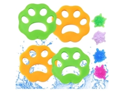 Pacote de 8 bolas de lavanderia para remover pelos de animais de estimação de roupas e roupas de cama - ZHUODIKE ZHUODIKE