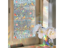 Película De Janela Privacidade, Adesivo De Janela Com Pássaro Crescente, Película De Vidro Colorida Estática 3d, Recortável (45 Cm X 400 Cm) Spqment