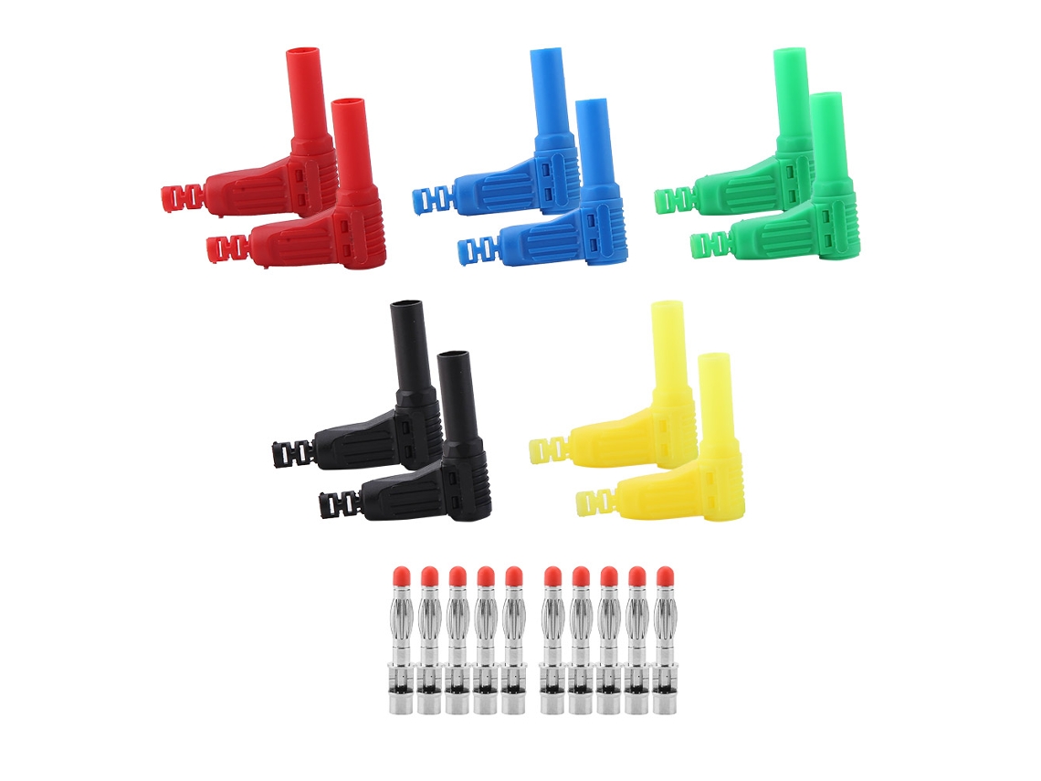 Plugues de Banana YURU, 4mm, Segurança, Conector de Fio, Cabo Elétrico