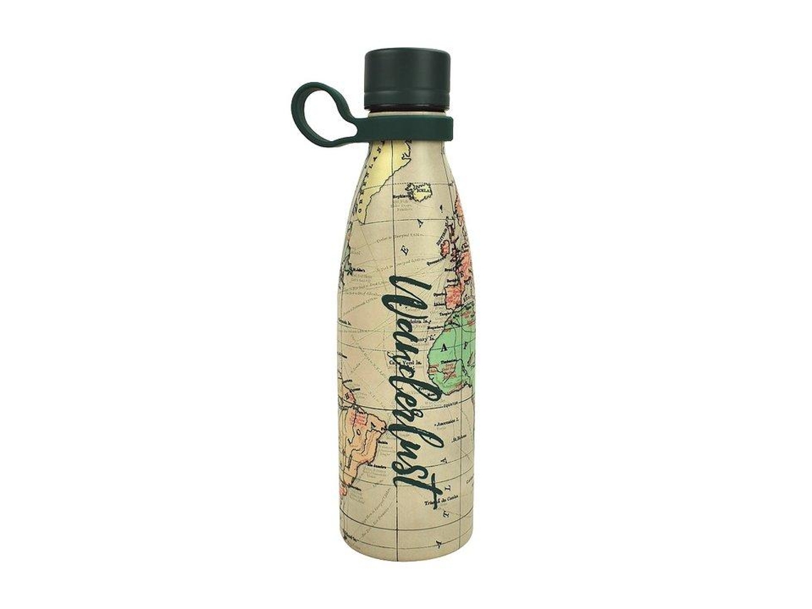 Garrafa térmica Brilvibera para viagem com água quente e fria.