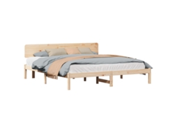 Estrutura da Cama com Cabeceira Natural 180 X 200 Cm MAISON EXCLUSIVE