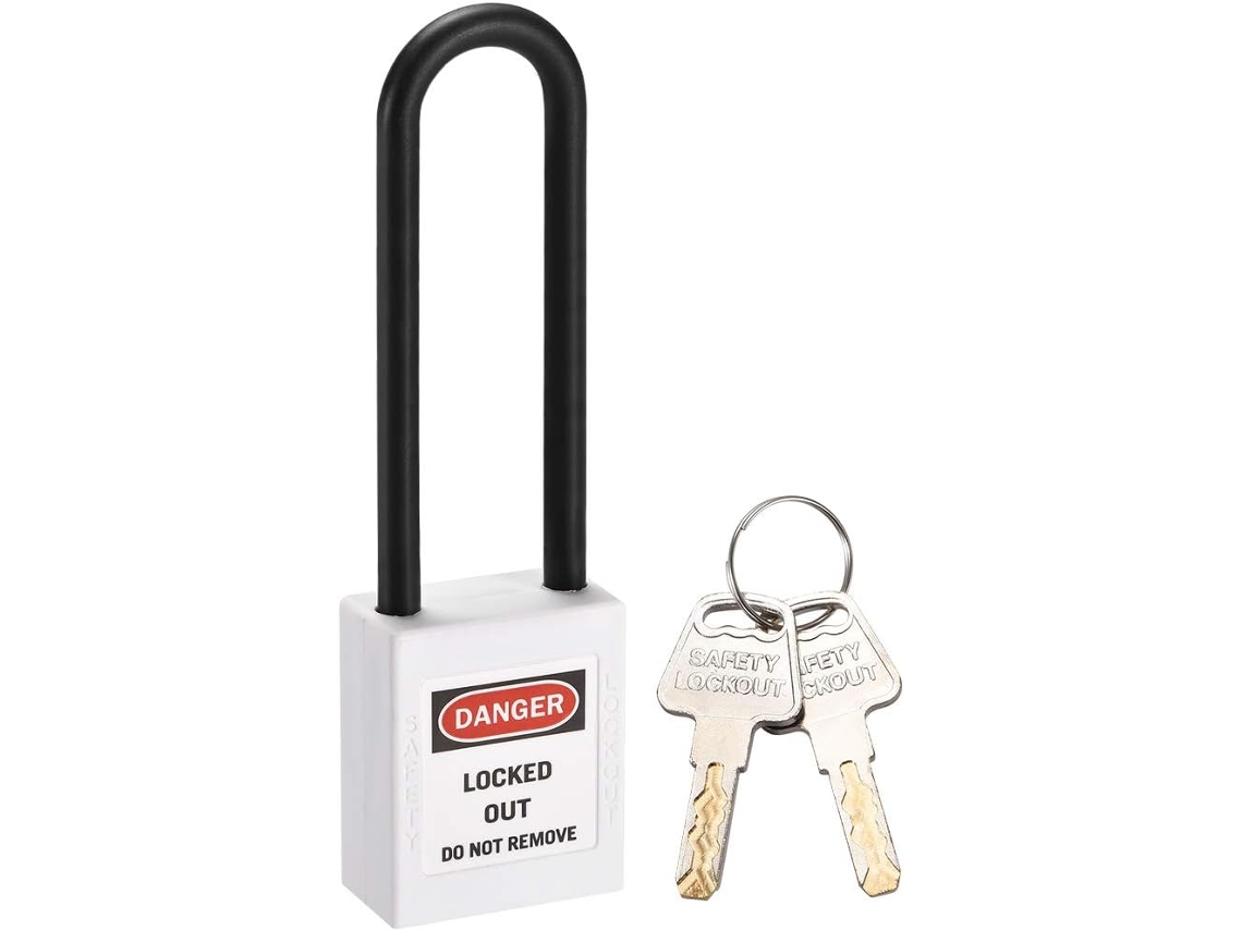 Cadeado de Identificação com Chave, Vários Modelos Cadeados Segurança, Plástico, 7,6 Cm (3 CHABERLU