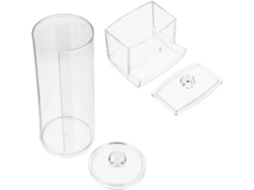 Caixa Transparente Para Cotonetes, À Prova De Umidade, 2 Unidades.